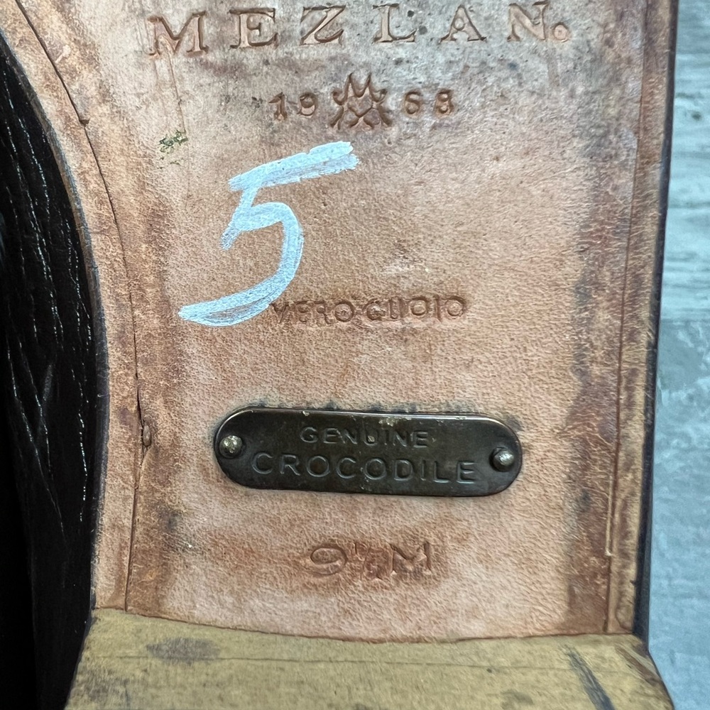 Mezlan Brown Crocodile Loafers 9.5 M - Picture 10 of 10
